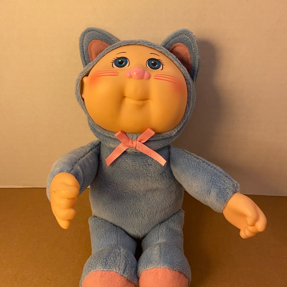 Cabbage Patch Kids Petting Zoo Friends Riley Kitty Cat Blue 10" Plush Doll CPK